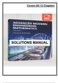 Solutions Manual for Advanced Modern Engineering Mathematics 5th Ed &ndash; Burley &lpar;2019&rpar;