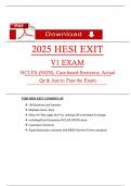 Pass Your 2025 HESI Exit Exam V1 - V7 Actual Qs & Ans to Pass the Exam &lpar;NGN style Qs & Case studies&rpar;&comma; 100&percnt; Verified