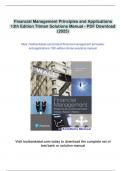 Financial Management Principles and Applications 13th Edition Titman Solutions Manual - PDF Download