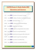 CGFM Exam 1- Study Guide 2025 Questions and Answers