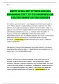 ENTRY-LEVEL CBP OFFICER LOGICAL REASONING TEST 2025 &vert;COMPREHENSIVE Q&A FOR CERTIFICATION SUCCESS