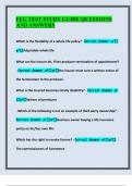 FEG TEST STUDY GUIDE QUESTIONS AND ANSWERS