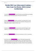 Florida FDLE Law Enforcement Academy - State Exam Test Review 2025 &vert; Actual Certified Q&A