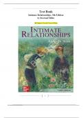 Test Bank Intimate Relationships&comma; 9th Edition by Rowland Miller All Chapters Covered&vert; Newest Edition