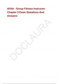 AFAA - Group Fitness Instructor Chapter 5 Exam Questions And Answers