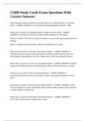 CQIB Study Cards Exam Questions With Correct Answers