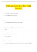 CQIB Questions and Correct Answers