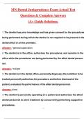 MN Dental Jurisprudence Exam &sol; Comprehensive Practice Test Study Guide Newest Actual Questions & Answers &lpar;A&plus; Guide Solutions