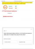 WGU C777 Web Development Applications &vert; OA &vert; Objective Assessment &vert; Explore New 87 Questions and Answers &vert; 2025 Update &vert; 100&percnt; Correct&period;