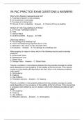 VA P&C PRACTICE EXAM QUESTIONS & ANSWERS