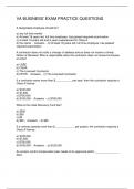 VA BUSINESS- EXAM PRACTICE QUESTIONS