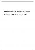 PA Esthetician State Board Exam Practice Questions and Verified Answers 2025