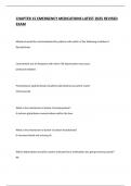 CHAPTER 15 EMERGENCY MEDICATIONS LATEST 2025 REVISED EXAM