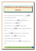 CGFM Exam 1 ALL 2025 Questions and Answers