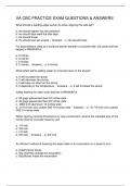 VA CBC PRACTICE EXAM QUESTIONS & ANSWERS