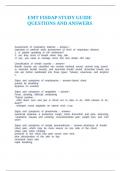 EMT FISDAP STUDY GUIDE QUESTIONS AND ANSWERS