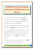CGFM Exam 1 Exam 1 Government Environment I-VI 2025 Questions and Answers