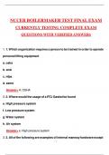 NCCER BOILERMAKER EXAM LATEST WITH ACTUAL QUESTIONS AND CORRECT VERIFIED ANSWERS ALREADY GRADED A&plus; 100&percnt;GUARANTEED PASS&excl;