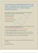 VATI GREEN LIGHT COMPREHENSIVE PREDICTOR EXAM &vert; COMPREHENSIVE EXAM WITH OVER 1000&plus; ACTUAL QUESTIONS WITH THEIR CORRECT ANSWERS&period; GRADED A&plus;