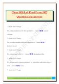 Chem 1020 Lab Final Exam 2025 Questions and Answers