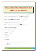 Chem 1020 Lab Final Study Guide 2025 Questions and Answers