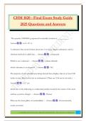 CHM 1020 - Final Exam Study Guide 2025 Questions and Answers