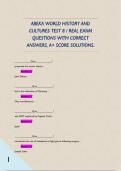 ABEKA WORLD HISTORY AND CULTURES TEST 8 &sol; REAL EXAM QUESTIONS WITH CORRECT ANSWERS&comma; A&plus; SCORE SOLUTIONS&period; 