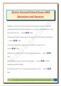 Xinnix Ground School Exam 2025 Questions and Answers