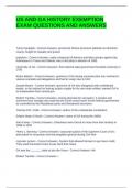 US AND GA HISTORY EXEMPTION EXAM QUESTIONS AND ANSWERS