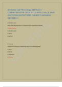 Anatomy and Physiology ATI Study &vert; COMPREHENSIVE EXAM WITH OVER 200&plus; ACTUAL QUESTIONS WITH THEIR CORRECT ANSWERS&period; GRADED A&plus; 