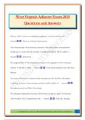 West Virginia Adjuster Exam 2025 Questions and Answers