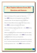 West Virginia Adjusters Exam 2025 Questions and Answers
