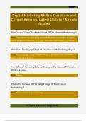 Digital Marketing Skills 1 Questions and  Correct Answers&sol; Latest Update &sol; Already  Graded