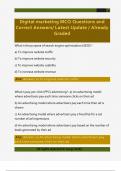 Digital marketing MCQ Questions and  Correct Answers&sol; Latest Update &sol; Already  Graded  