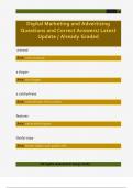 Digital Marketing and Advertising  Questions and Correct Answers&sol; Latest  Update &sol; Already Graded 
