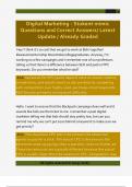 Digital Marketing Questions and Correct Answers&sol; Latest Update &sol; Already Graded