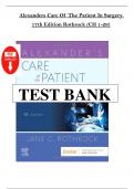 Alexander's Care of the Patient in Surgery 17th Edition &ndash; Rothrock &vert; Complete Test Bank with Questions and Answers &lpar;Chapters 1&ndash;29&rpar;
