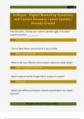 Digital Marketing Questions and Correct Answers&sol; Latest Update &sol; Already Graded
