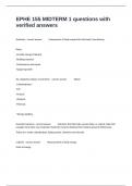 EPHE 155 MIDTERM 1 questions with verified answers