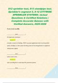 S12 sprinkler test&comma; S13 standpipe test&comma; Sprinkler&rsquo;s segment 5&comma; S-12 CITYWIDE SPRINKLER SYSTEMS &vert; Actual Questions & Certified Solutions &vert; Complete Accurate Quizzes with Verified Answers&comma; 2025-2026  