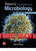 TEST BANK FOR Talaro's Foundations in Microbiology 11th Edition by Barry Chess &comma; ISBN&colon; 9781260259025 Chapter 1-27 &vert;All Chapters Verified&vert; Guide A&plus;