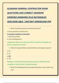 ALABAMA GENERAL CONTRACTOR EXAM  QUESTIONS AND CORRECT ANSWERS  &lpar;VERIFIED ANSWERS&rpar; PLUS RATIONALES  2025&sol;2026 Q&A &vert; INSTANT DOWNLOAD PDF