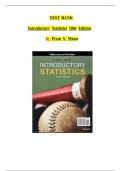 Test Bank For Introductory Statistics&comma; 10th Edition by Prem S&period; Mann All Chapters Fully Covered Complete Guide A&plus;&vert;&vert;Newest Version 2025&vert;&vert;&period;