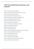 LSAT Vocab 2025 Exam Questions and Answers