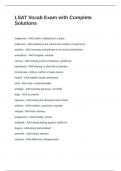 LSAT Vocab Exam with Complete Solutions
