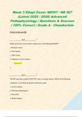 Week 3 EDapt Exam&colon; NR507 &sol; NR 507 &lpar;Latest 2025 &sol; 2026&rpar; Advanced Pathophysiology &vert; Questions & Answers &vert; 100&percnt; Correct &vert; Grade A - Chamberlain  