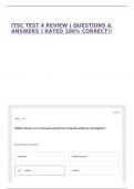 ITSC TEST 4 REVIEW &lpar; QUESTIONS & ANSWERS &rpar; RATED 100&percnt; CORRECT&excl;&excl;