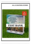  Business Intelligence&comma; Analytics&comma; Data Science & AI 5th Edition &vert; Ramesh Sharda &ndash; Test Bank &ndash; All Chapters Covered