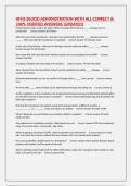 HFHS BLOOD ADMINISTRATION WITH ALL CORRECT & 100&percnt; VERIFIED ANSWERS &lpar;UPDATED&rpar;