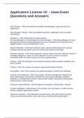 Applicators License 1C &ndash; Iowa Exam Questions and Answers